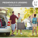 Lettino Prendisole in Acciaio Pieghevole Reclinabile Caffè 