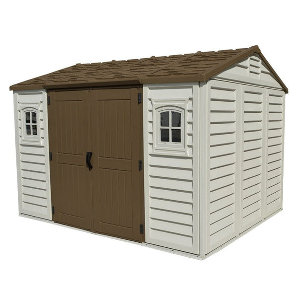 Gartenlaufstall 326 x 240 x 235 cm aus hellgrauem/braunem PVC prezzo