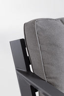 Set 2 Poltrone con Cuscini da Giardino 80x85x88 cm in Alluminio Hendrix Antracite