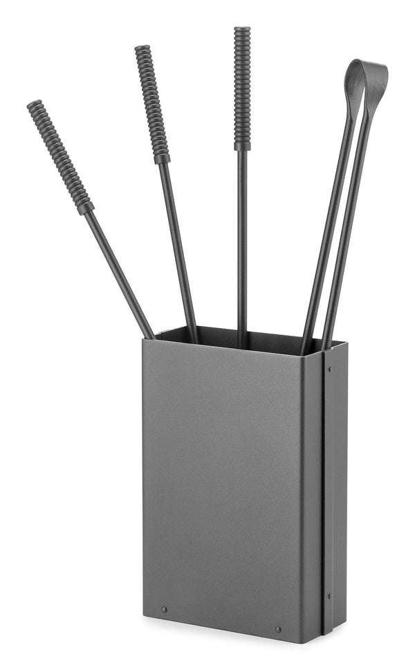 online Set Camino 4 Pezzi con Barilotto 20x10x60 cm in Ferro Belfer 3010 Antracite