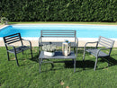 Poltrona Chloe 60x56x85 h cm in Acciaio Antracite