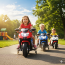 Moto Motocicletta Elettrica per Bambini 6V Kidfun Sportiva Bianca