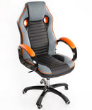 Sedia Poltrona Presidenziale da Gaming Ufficio in Similpelle Bozzini Sport Racing Arancione