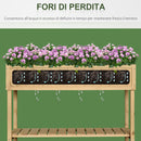 Orto Urbano Pensile in Legno con 8 Griglie e Ripiano Inferiore 120x60x81 cm 