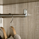 Armadio 2 Ante 2 Cassetti 90x50x190 cm in Legno Bianco