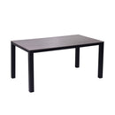 Set da Giardino Tavolo e 6 Sedie in Polyrattan Salem Pranzo Grigio