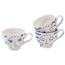 Set 3 Tazze 15x11,5x9 cm in Ceramica VdE Tivoli 1996 Vis a vis