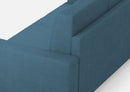 Divano Angolare 6 Posti 286x246x85 cm Sakar in Tessuto Avio