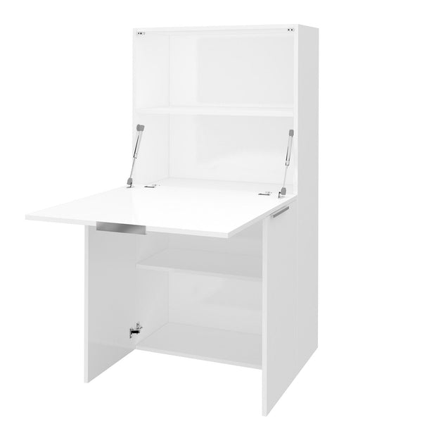 Mobile Scrivania a Scomparsa  70x35x140 cm Dalia Bianco Lucido sconto