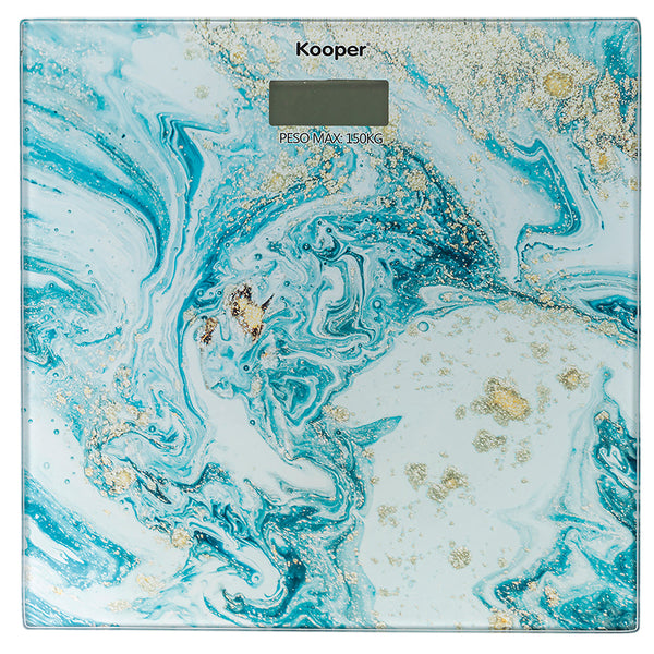 Elektronische Waage Max 150 Kg aus marineblauem Kooper-Glas sconto