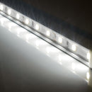 Bacheca con Apertura a Battente 51,5x48,7x2,3 cm in Alluminio con Led Nera