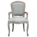 Sedia Romy in Tessuto Grigio 57x57x90 h cm in Legno Grigio