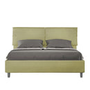 Letto Matrimoniale con Alzata Comoda Imbottito in Microfibra Sleeper Tè Verde Varie Misure