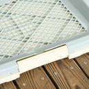 Lettiera per Cani 46,5x34x5,5 cm 3 Strati con Prato Sintetico Griglia e Vassoio Inferiore Bianco e Verde  