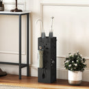 Portaombrelli Moderno Gatto 15,5x15,5x49 cm con Raccogligocce e Ganci in Metallo Nero      