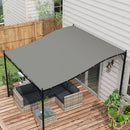 Telo di Ricambio per Pergola da Giardino 297x297 cm con 16 Fori di Drenaggio Grigio   