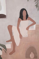 Dipinto su Tela Lady 80x3,7x100 cm in Legno e Tessuto