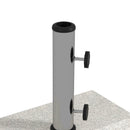 Base per Ombrellone da Giardino 25kg 45x22.5x40 cm in Granito e Acciaio Inox Grigia