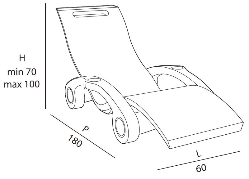 Lettino Chaise Longue Galleggiante da Esterno Giardino Arkema Serendipity Blu