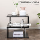Tavolino Basso da Salotto in Legno Nero 50x50x50 cm 