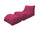 Avalli Fuchsia Polyester Pouf Chaiselongue Sessel mit Fußstütze
