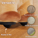 Cavallo Cavalcabile Elettrico 6V per Bambini con Ruote in PU e Musica Marrone  