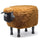Hocker Pouf Fußstütze für Kinder 63 x 36 x 42 cm Brown Sheep Divina Home