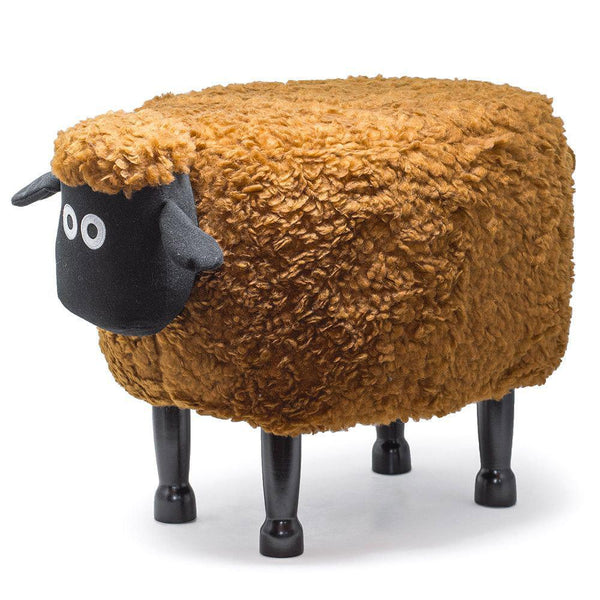 acquista Hocker Pouf Fußstütze für Kinder 63 x 36 x 42 cm Brown Sheep Divina Home