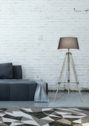 Piantana da Interno  E27 in Legno naturale Grigio