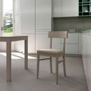 Set 2 Sedie 44x45xH82 cm in Legno Laccato Monaco Tortora