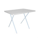 Tavolino 79x59,5x61,5/50 h cm in Metallo e PVC Bianco