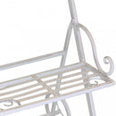 Portapiante Kimberly Bianco Antico 37,5x51x81 h cm in Acciaio Bianco