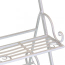 Portapiante Kimberly Bianco Antico 37,5x51x81 h cm in Acciaio Bianco