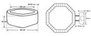 Vasca Idromassaggio da Esterno Gonfiabile Riscaldata 5/6 Posti 185x185x70 cm NetSpa Silver Nera