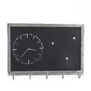 Lavagna in metallo con orologio e portachiavi 5 posti cm 63x46x9