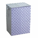 Set 3 Ceste Portabiancheria in poliestere grigio foderato rettangolare 