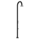 Doccia da Giardino ad Acqua Fredda in Alluminio Temporizzata con Lavapiedi Sined Luna Timer P Nero 