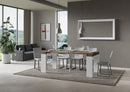 Consolle Allungabile 90-196x40x77 cm in Nobilitato Marrone e Bianco