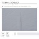Tenda da Sole Avvolgibile a Parete 395x245 cm in Metallo e Poliestere Grigio