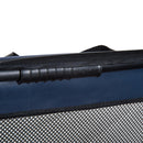 Trasportino Pieghevole per Cani e Gatti Blu nero 60x42x42 cm 