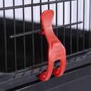 Gabbia Voliera per Uccelli Nera per Pappagalli con Tetto Apribile 46x35x148 cm