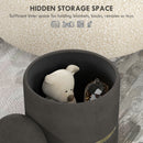 Pouf Contenitore 120 kg max 36x36x44 cm per Soggiorno Ingresso e Camera in Poliestere