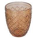 Set 6 Bicchieri Acqua Castle Chocolate in Vetro VdE Tivoli 1996 Marrone