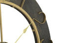 Orologio da Muro Dark Glam Ø70x5 cm in Ferro e MDF Nero e Oro