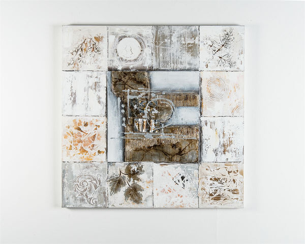 Ölgemälde auf Leinwand mit dekorativen Einsätzen in Metallrahmen Dreams Wood online