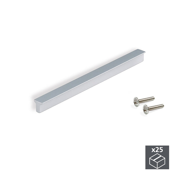 Emuca Möbelgriffe Achsabstand 160 mm Alu matt eloxiert 25 Stück prezzo