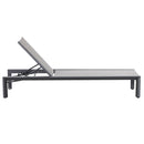 Lettino Prendisole da Giardino 74x200xH98 cm in alluminio e textilene Share Grigio