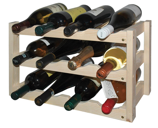 prezzo Weinregal aus Holz 45x25x26 cm 12 Flaschen