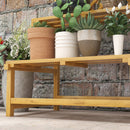 Fioriera con Grigliato per Rampicanti 75x50x166 cm 2 Ripiani e Barra Superiore in Legno di Abete Giallo      