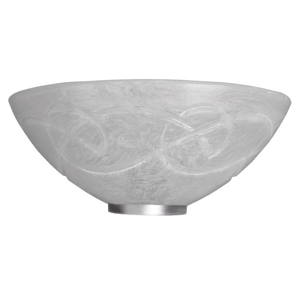 sconto Wandleuchte 1xE27 Haken Chromglas Kratzweiß E-Energy Ada